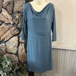 Ann Taylor Teal Long Sleeve Dress